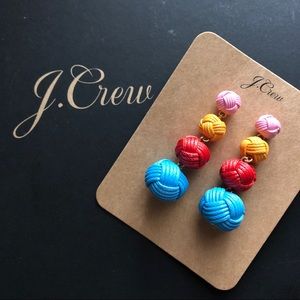 NWT J. Crew knot drop earrings